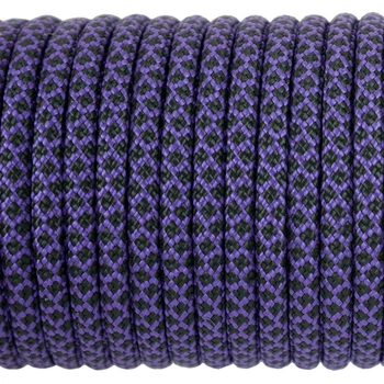 Паракорд Type III 550 (Paracord) 4 мм Сетка фиолетовый, черный 190 10 м.