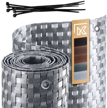 Ширма для балкона Kadax Skei 1х4 м Світло-сіра (K1021)