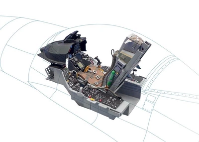 Збірна модель 1:12 кокпіт літака F-16 COCKPIT Italeri (2990)