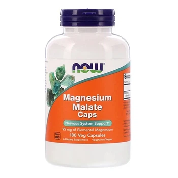 Магній малат (Magnesium Malate) 180 капсул NOW-01303