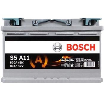 Автомобільний акумулятор BOSCH AGM (S5A 110) 80Ah 800 En R+