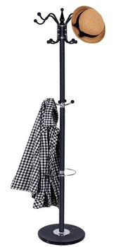 Вішалка для одягу SPRINGOS HA2032 Підлогова 12 гачків метал 174 см чорна (5907719412894)