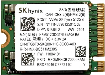 SSD диск Hynix BC511 512GB M.2 2230 PCIe 3.0 x4 NVMe TLC (HFM512GDGTNI) (б/в)