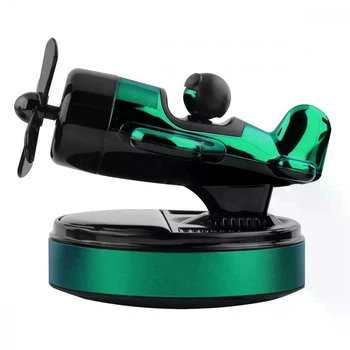 Автомобильный ароматизатор на солнечной батарее Самолет Airplane GARDENIA Green