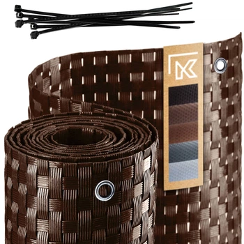 Osłona balkonowa Kadax Skei 1x6 m Jasny brąz (K1003)