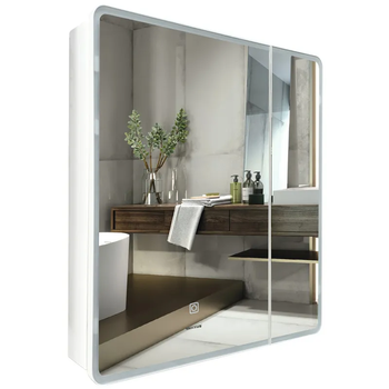Зеркальный шкафчик Mixxus Premium Olivary CM01-60x70x13 с LED Touch, диммером, регулятором яркости (MI8294)