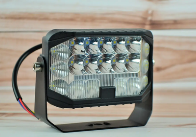 LED фара прямоугольная (1шт) 81W ближний + дальний та желтый габарит 12-24V (13x8,5x5СМ) фары на трактор МТЗ