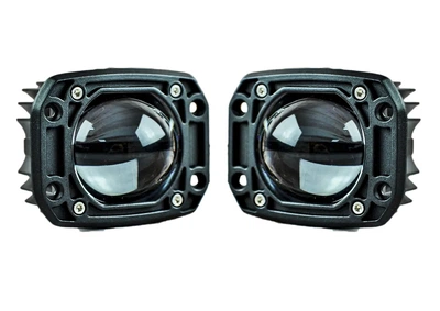 LED фара прямокутна лінзована (2шт) 40W ближній + дальній 12-24V (8,1x6,3x4СМ) фари на трактор МТЗ
