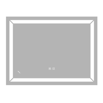 Зеркало Zerix Kubix MR04-80x60-REVERSE с LED Touch, Anti-fog, диммером, регулятором яркости (ZX6054)