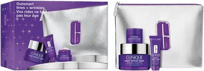 Набір для догляду за обличчям Clinique Outsmart Lines Крем для обличчя 50 мл + Сироватка для обличчя 10 мл + Крем для шкіри навколо очей 5 мл + Косметичка (192333274996)