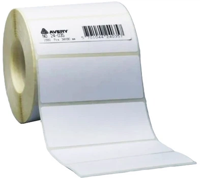 Самоклеючі етикетки в рулоні Avery Paper 75×36 мм Білі 1000 шт. 24-034 (5701044240340)