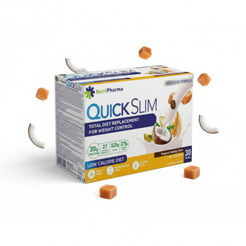 Коктейль Quick Slim "Мікс екзотичних смаків", 30 саше по 23 г Протеїновий замінник їжі для схуднення та контролю ваги