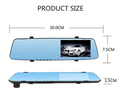 Дзеркало відеореєстратор DVR L1022TP (4,3") 2 камери FULL H.D