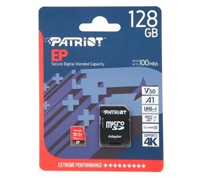 Карта памяти microSDXC, 128Gb, EP Patriot 000333291