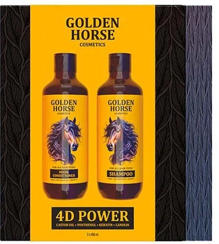 Набір для волосся Golden horse 4D Power Шампунь 400 мл + Маска-кондиціонер 400 мл (4820183474940) 