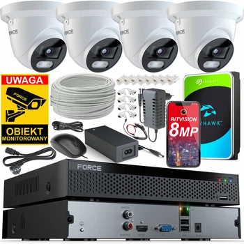 Комплект видеонаблюдения Force IP-V-8025B 3864 × 2192