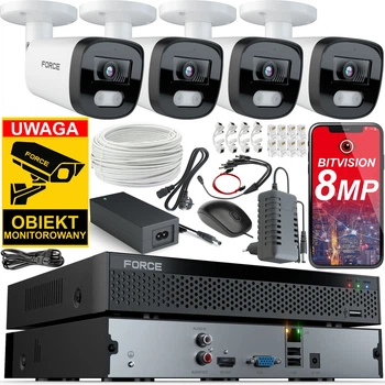 Комплект відеоспостереження FORCE 4x IP-камера 8MPX 4K