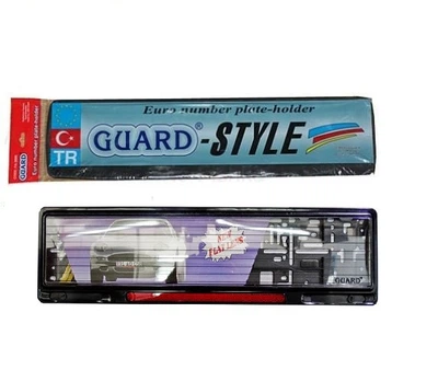 Рамка номера зі склом (червоний катафот) GUARD-Style SAK 45 (Туреччина)