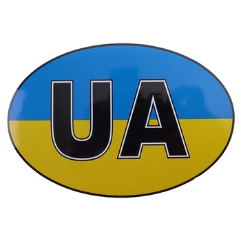 Наліпка "UA" овал кольорова