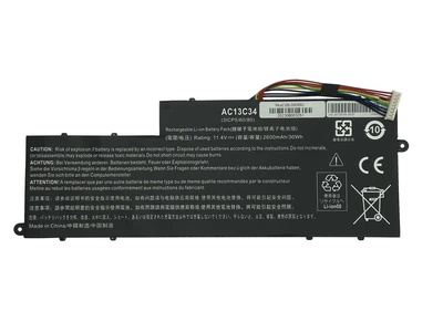 Аккумулятор для ноутбука Acer AC13C34 Aspire E3-112 11.4V Black 2600mAh OEM