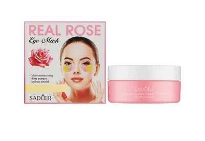 Патчи для кожи вокруг глаз увлажняющие Sadoer Real Rose Eye Mask гидрогелевые, 60 шт
