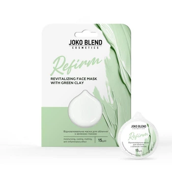 Маска для лица восстанавливающая Joko Blend Refirm с зеленой глиной 15 г