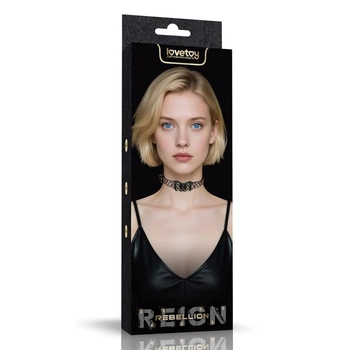 Чокер с бабочкой из высококачественного полиуретана коричневый Lovetoy Rebellion Reign Butterfly Collar