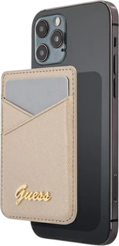 Магнітний гаманець Guess Wallet Saffiano with MagSafe Gold (GUWMSSASLGO)