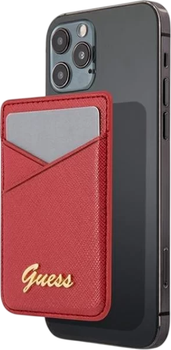 Магнітний гаманець Guess Wallet Saffiano with MagSafe Red (GUWMSSASLRE)