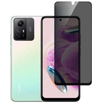 Защитное стекло Fiji Privacy для Xiaomi Redmi Note 12S антишпион Anti-peeping полная проклейка черный