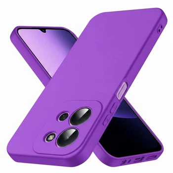 Чехол Fiji Full Soft Premium для Xiaomi Redmi 15C противоударный бампер с микрофиброй Dark Purple