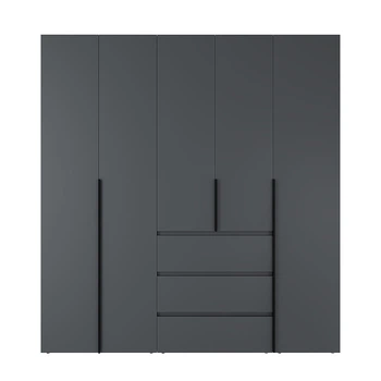 Шкаф распашной комбинированый №4 Light 2000x500x2200 Графит серый (GALTK047000000)