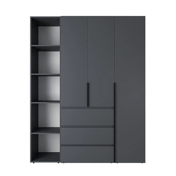 Шкаф распашной комбинированый №8 Light 1600x500x2200 Графит серый (GALTK087000000)