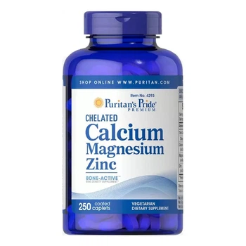 Кальций Магний Цинк Хелат (Chelated Calcium Magnesium Zinс) 250 капсул PTP-14293