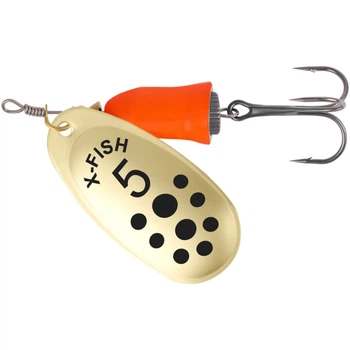 Блешня X-Fish Wolf №5 12,5g Gold fire red