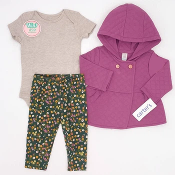 Костюм для девочки Carter’s — кофта,боди и лосины, 9 мес. (72 -76см)