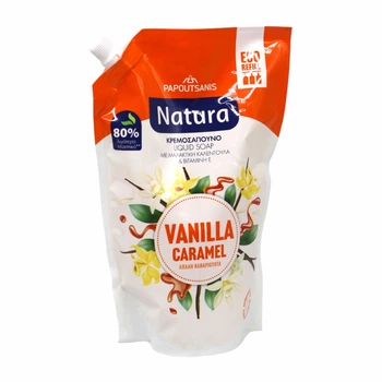 Мило рідке з ароматом ванілі та карамелі Natura Vanilla Caramel (запаска), 750 мл
