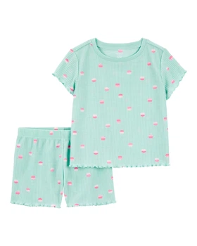 Детская пижама Carter's футболка и шортики 1159853412 (Бирюзовый 4T) на рост 99-105 см