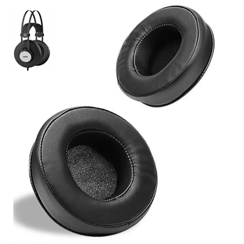 Амбушюры толстые для наушников Akg K52, K72, K92 black черные