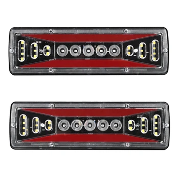 Світлодіодний ліхтар задній LED 12V 30×9 см (стоп, габарит, поворотник, задній хід) комплект 2 шт