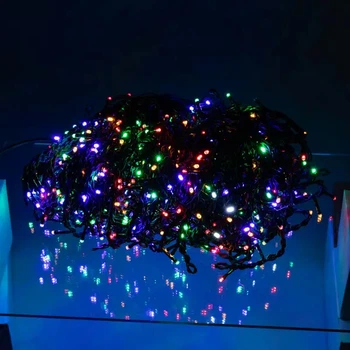 Уличная гирлянда бахрома 50 м 840 LED черный провод разноцветный (577354)