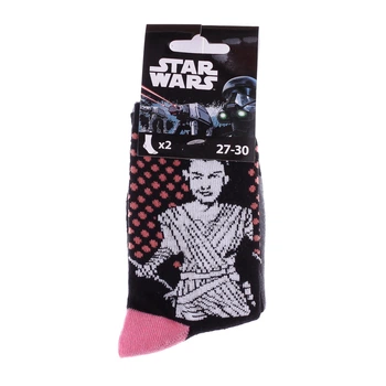 Носки STAR WARS REY/LEIA 2P черный, серый Дит 31-35 арт 83892048-2