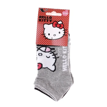 Носки HELLO KITTY SOCKS 2P серый, черный Дит 24-26, арт.37712-1