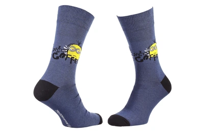 Носки Minion NEED COFFEE сине-голубой Дети 39-42