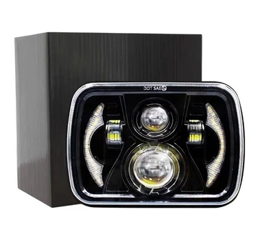 Фара Led МАЗ, камаз, тракторы, Jeep 5×7 дюймов 200х140х55мм 30W прямоугольная с ДХО 1шт
