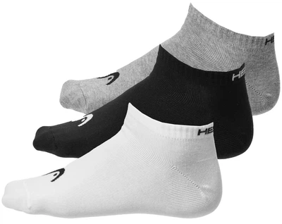 Носки Head ALL SPORTS TRAINING SNEAKER 3P серый, белый, черный Мужчины 39-42