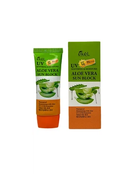 Солнцезащитный крем Ekel UV ALOE AMPULE SUN BLOCK с алоэ