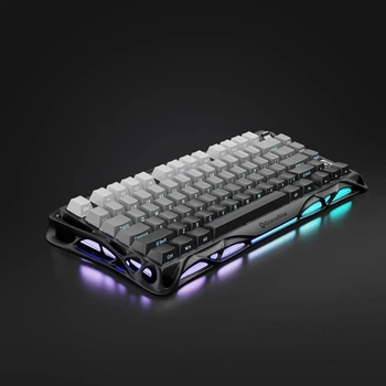 Клавиатура Беспроводная Gravastar Mercury K1 Black Игровая Механическая. 2.4G/Bluetooth/Кабель. АЛЮМИНИЕВЫЙ Корпус. Hot-Swap. Батарея 8000mAh. RGB Подсветка Корпуса. Kailh Cherry Pink