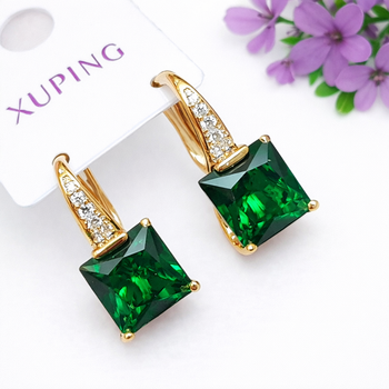 Серьги Xuping Jewelry длина 1.9см ширина 9мм медицинское золото позолота 18К с1401