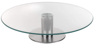 Підставка для торта обертова Kadax Tropea скляна 28 см (5906638319253)
